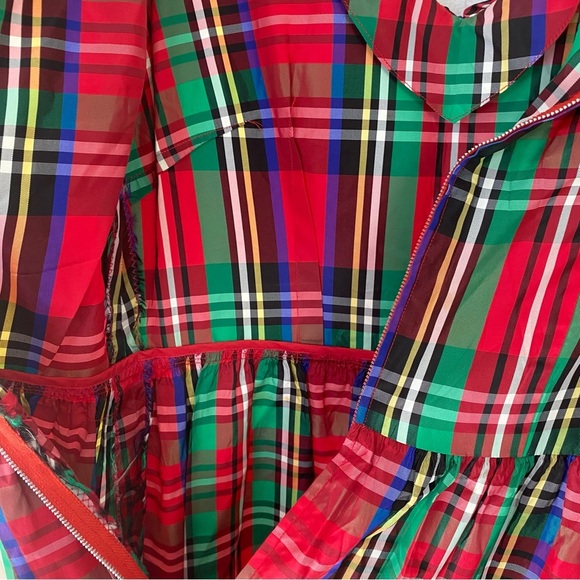 VTG Handmade Long Tartan PLAID Prairie Dress Christmas 70-80s Sz XS-S (17” PTP) - Picture 11 of 14
